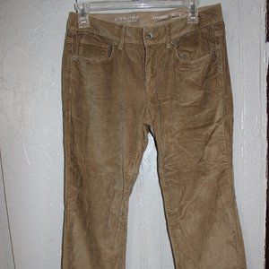 Sonoma Tan Corduroy 4 Straight Leg Pants